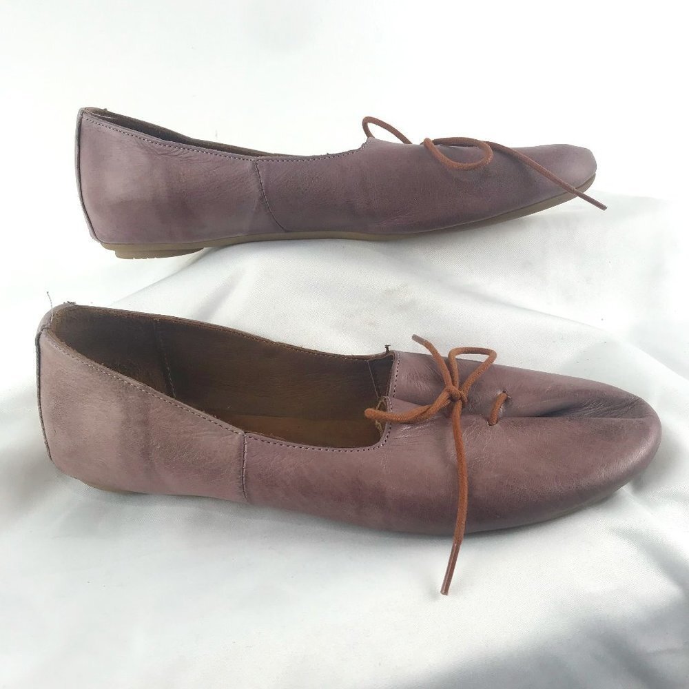 Miz Mooz Dusty Rose Leather Slip-On Flats